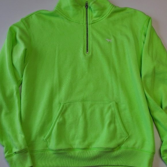 Pink Victoria's Secret Green Pull Over Quarter Zip Oversized Sweatshirt XS - Picture 11 of 12